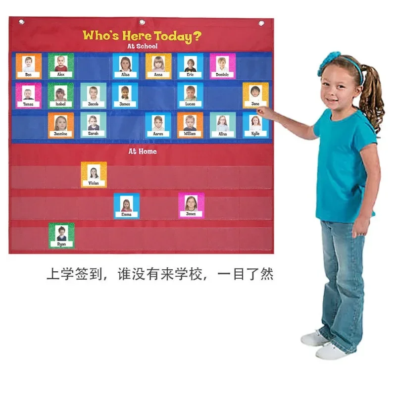 

School student attendance bag Attendance bag can be attached to the photo attendance bag Office stationery collection bag