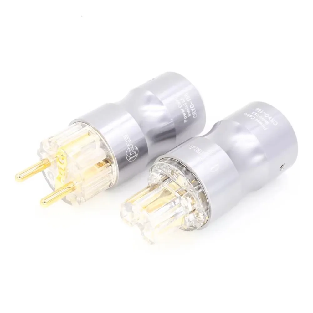 Krell power EU Schuko versão 24k banhado a ouro Schuko plugue de alimentação de áudio tomada de fonte de alimentação HIFI