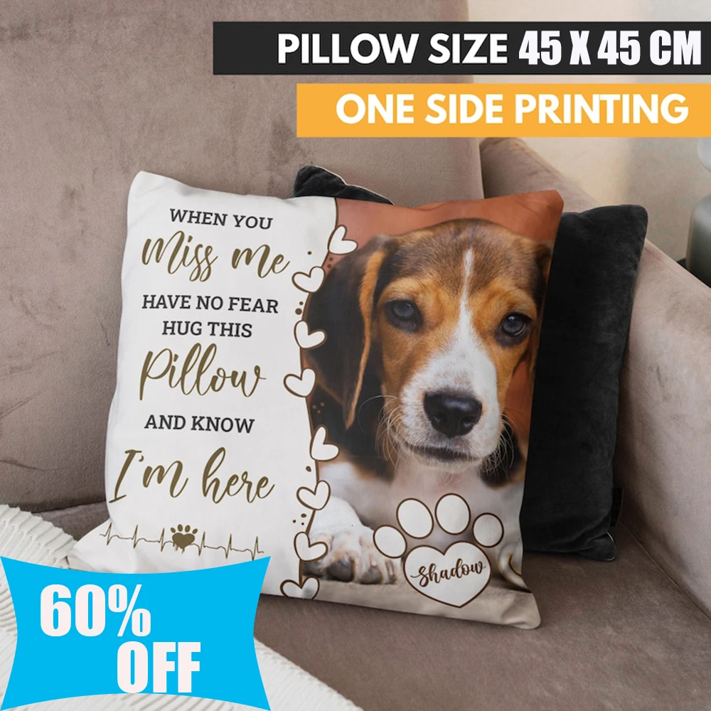 

Custom Pet Photo Name Collage Pillow Unique Layout Body Pillow Soft Pillowcase Sofa Bed Office Pillow Decor Pet Memorial Gift