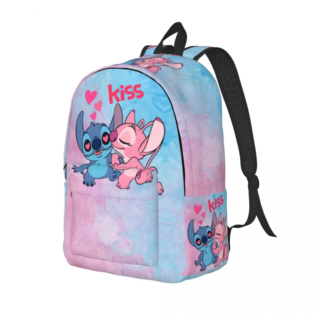 Custom Stitch Lion Cute Canvas Backpacks Women Men Casual Bookbag for School College Movie Bags