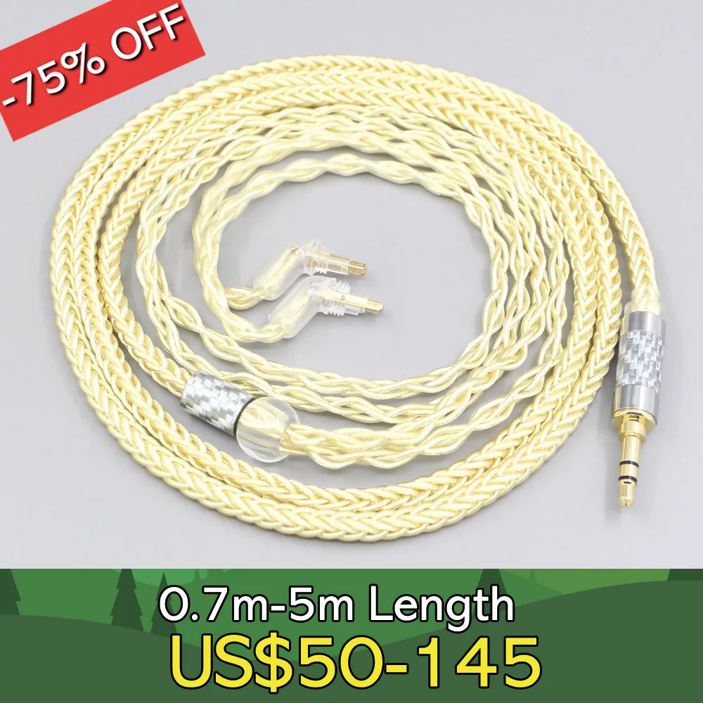 

8 Core Gold Plated + Palladium Silver OCC alloy Cable For Sony MDR-EX1000 MDR-EX600 MDR-EX800 MDR-7550 Earphone LN007639