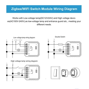وحدة التبديل الذكية Tuya Zigbee WiFi وحدة الاتصال الجاف DC 12 / 24V AC 100-240V المنزل الذكي DIY قواطع الدائرة مرحل العمل مع Alexa Google Alice أفضل 6 وحدات مكيف هواء واي فاي مبيع - رقم 6