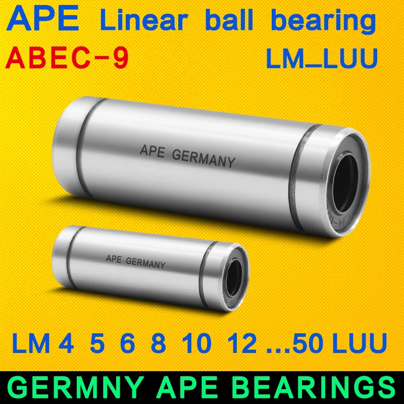 2-4PCS Germany Linear Bearings LM8LUU LM10LUU LM6LUU LM12LUU LM13LUU LM16LUU LM5LUU LM20LUU LM25LUU LM30LUU LM35LUU Bearings