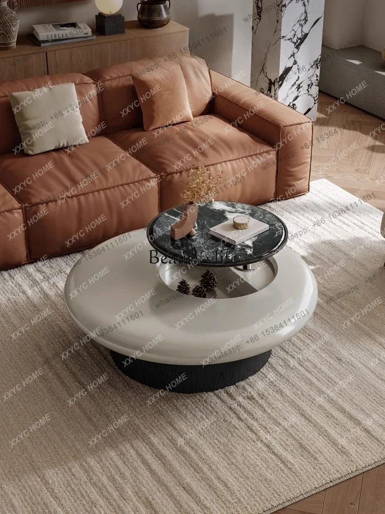 minimalist home living room coffee table lift modern simple high-grade microcrystalline stone coffee table
