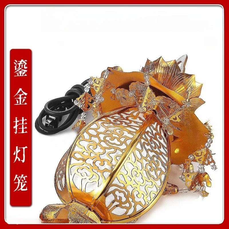 Dedicated to Buddhist hall ornaments Temple tabletop Buddhist niche decoration gilt hanging lanterns