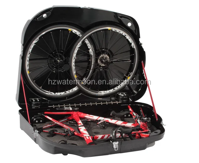 Strong green hard transport bike case bicycle carrier boxes travel bags