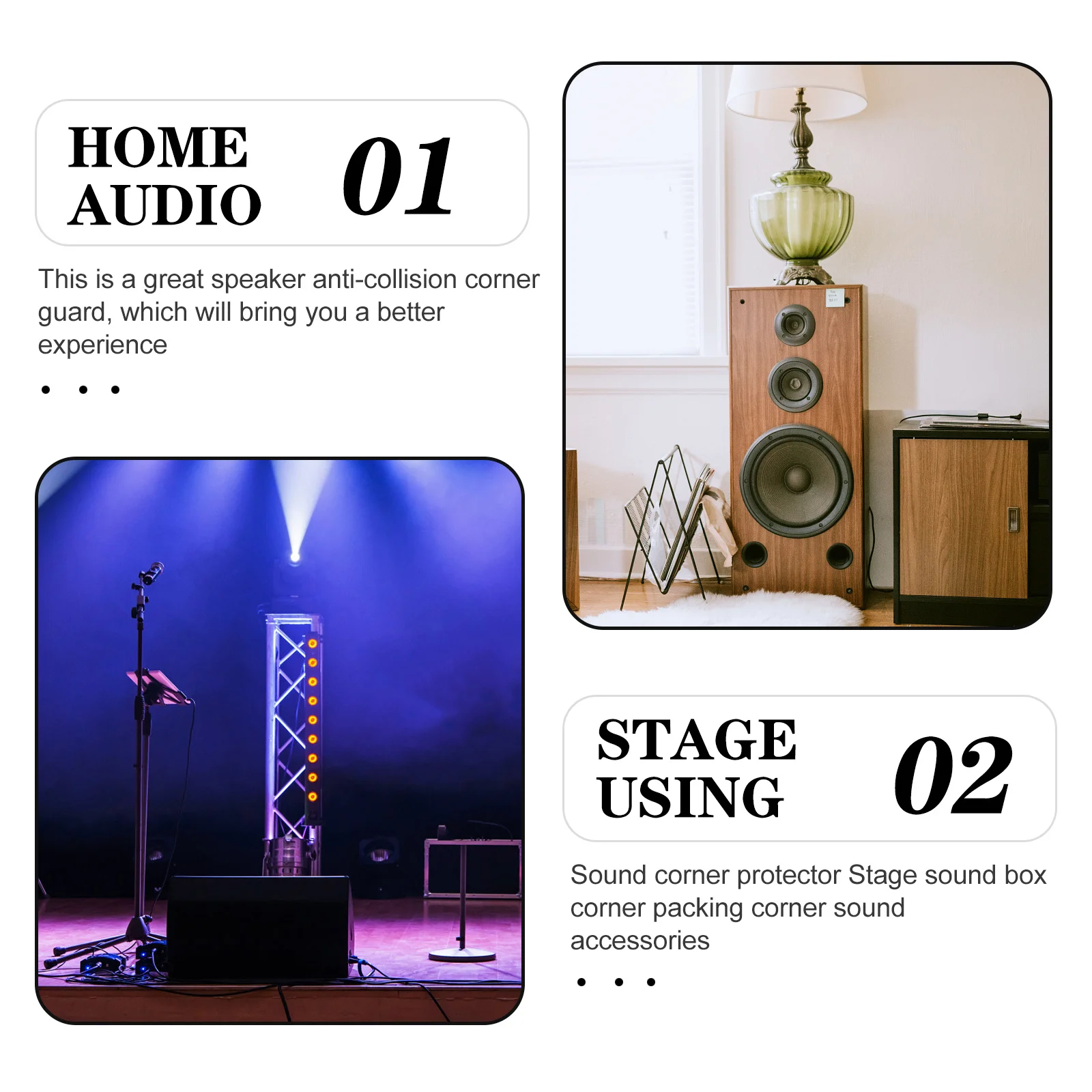 10 قطعة واقي زوايا مكبر الصوت زوايا واقية بلاستيكية مضادة للتصادم لخزائن مكبر الصوت واقيات زوايا الأثاث