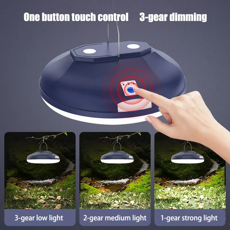 Outdoor Portable Camping Lanterns LED Rechargeable Work Lighting Waterproof Emergency Tent Flood Light with Strong Magnet