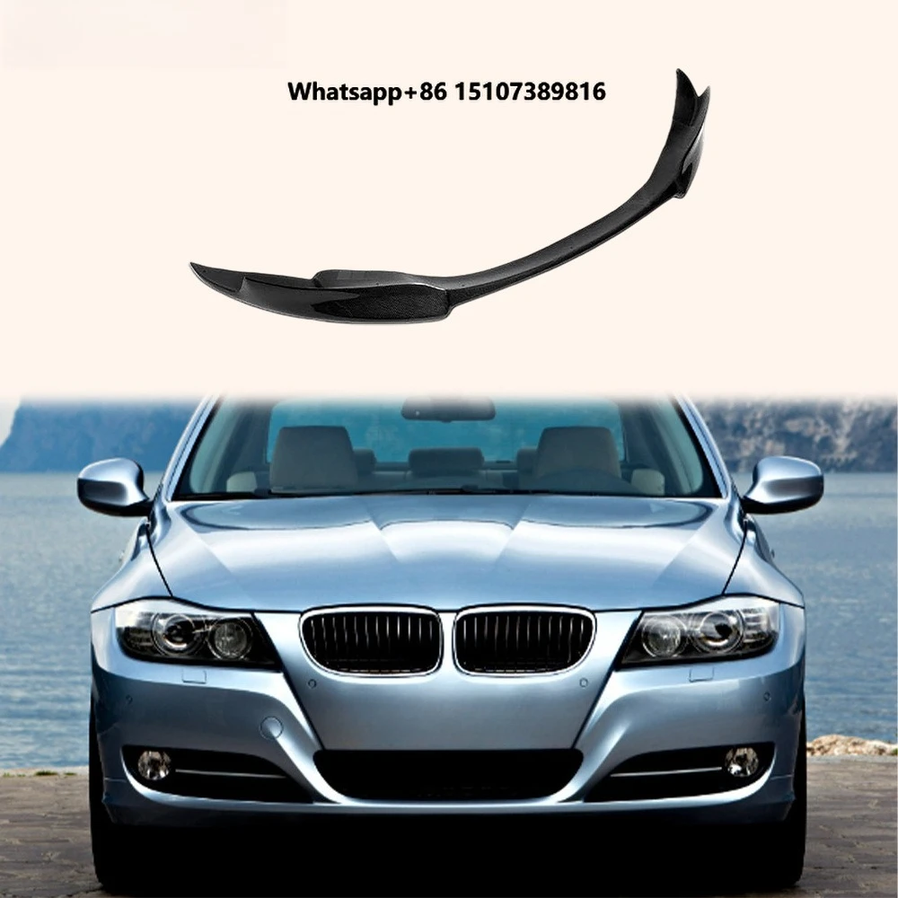 For 3 Series E90 2009-12 Sedan Carbon Fiber KZ Style Front Bumper Lip
