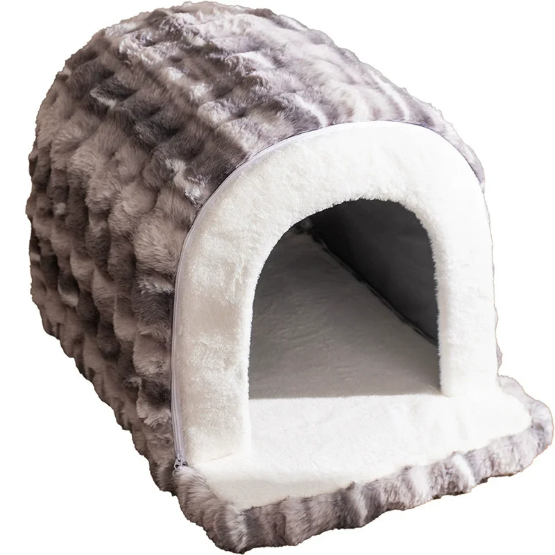 

Large Size Cozy Pet Bed House Winter Warm Cave Nest for Cats And Dogs Indoor Outdoor Sleeping Shelter Bed