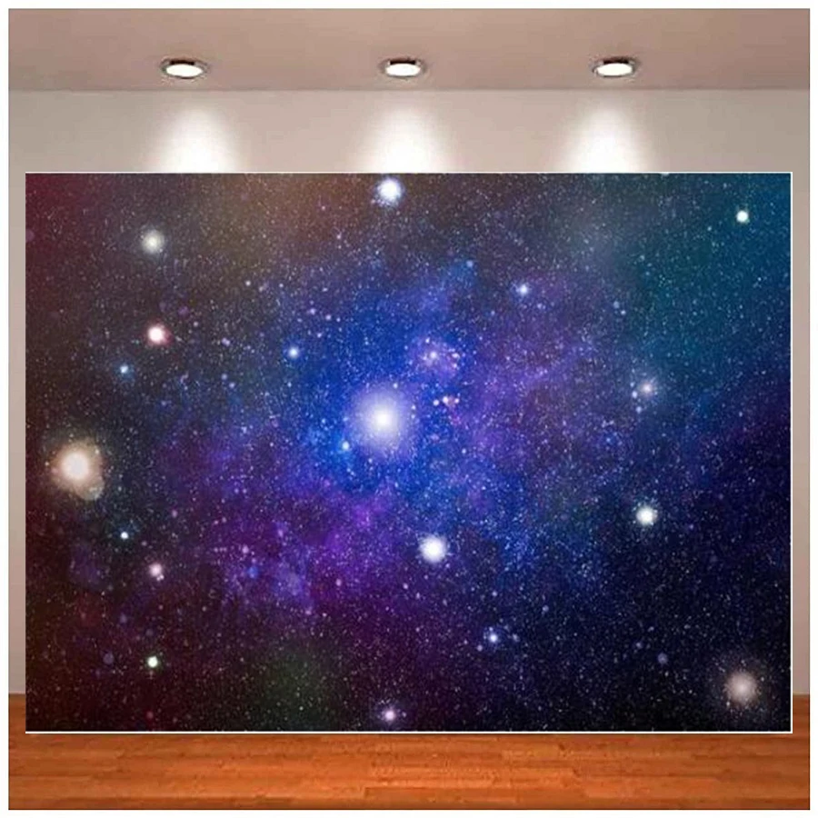 

Photography Backdrop Glitter Star Universe Starry Science Fiction Party Decor Study Child Portrait Background For Photo Studio