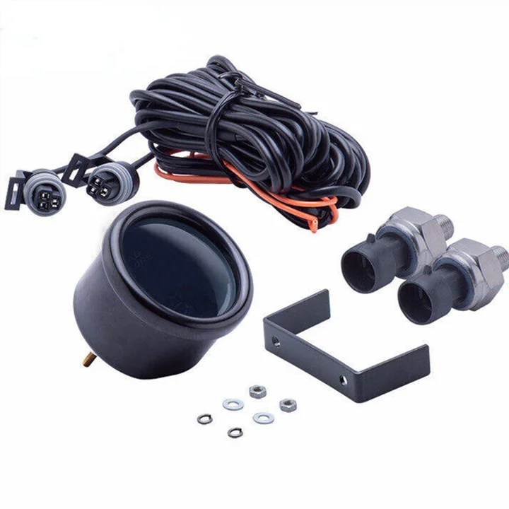 

RC Cars Modified Car Seats Auto Meter Air Suspension Dual Pressure Gauge 1/8" NPT Sensor 2 Display Ruian APM-02-BL Air Press