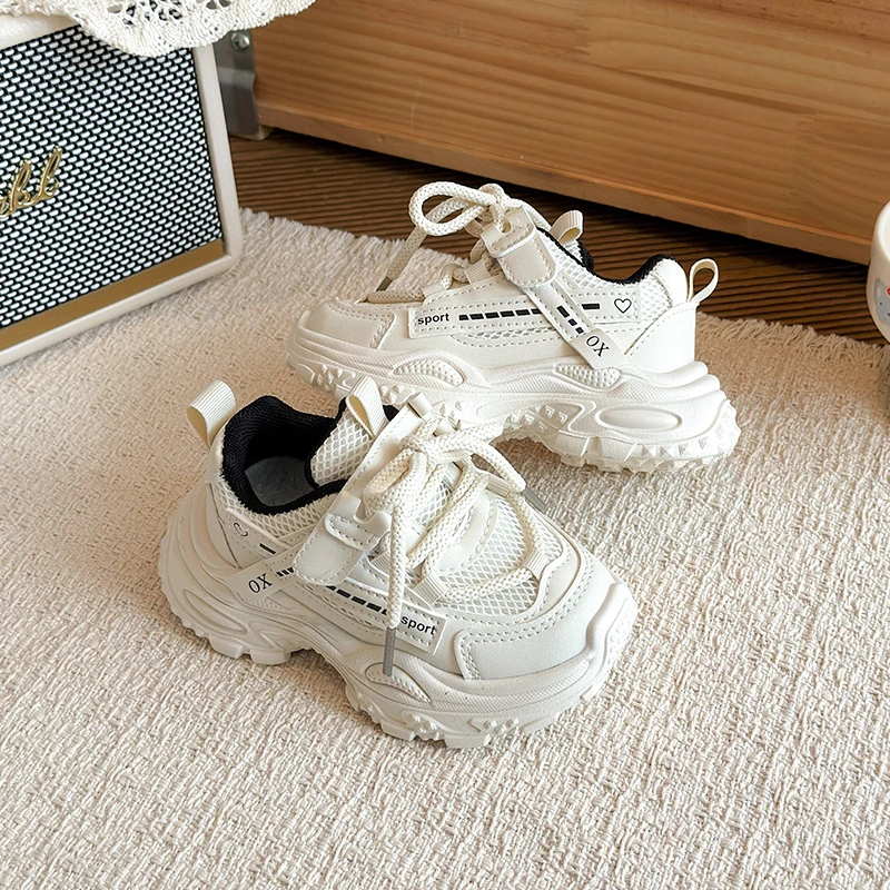 

New Fashion Korean Style Soft Comfortable Casual Anti-slippery Sweet Bowtie Sports Shoes 2026 Children Sneakers for Girls Summer