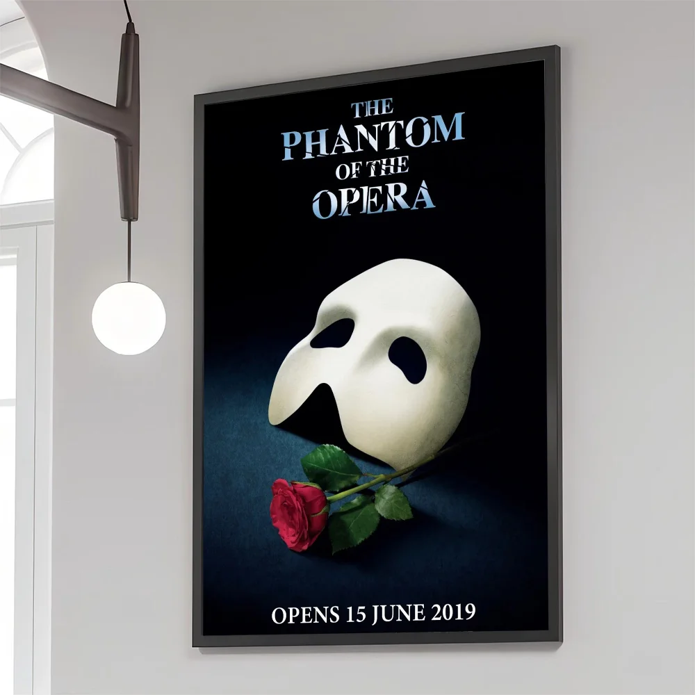 1PC The Phantom Of The Opera Poster Movie Sticky Posters Retro Kraft Paper Sticker DIY Room Bar Cafe Aesthetic Art Wall Painting