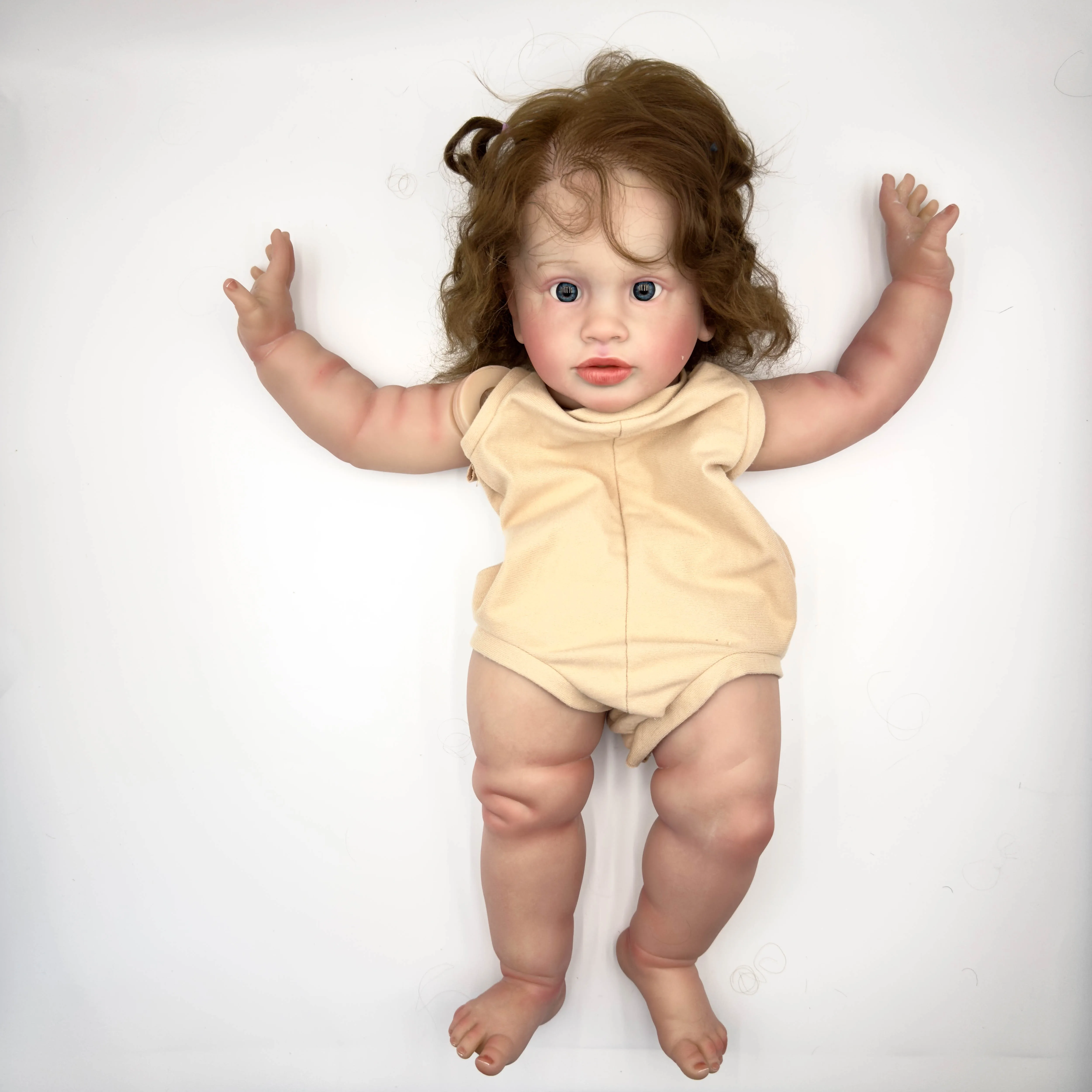 NPK 26-Zoll-Puppenbausatz aus Pippa, lebensecht, unvollendet, mit bemalten Eigenschaften, handgewurzelten Haarpuppenteilen für Sammler