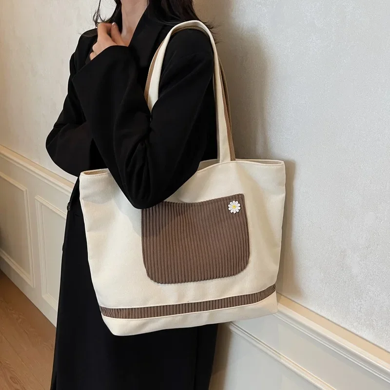 Casual Large-capacity Bag Women's New Tote Bag Simple and Versatile Commuter Shoulder Travel Bag