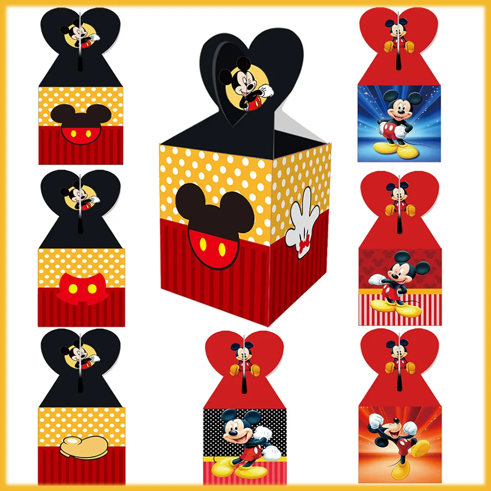 

Disney Mickey Mouse Themed Candy Boxes Mickey Party Supplies Cookie Candy Boxes Candy Stuffed Bags Baby Shower Party Decorations