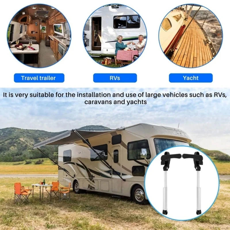 1Pair Telescopic Window Support Rods for RV Campers Trailer and Boat Reliable Stability Outdoor Adventures Easy Installation