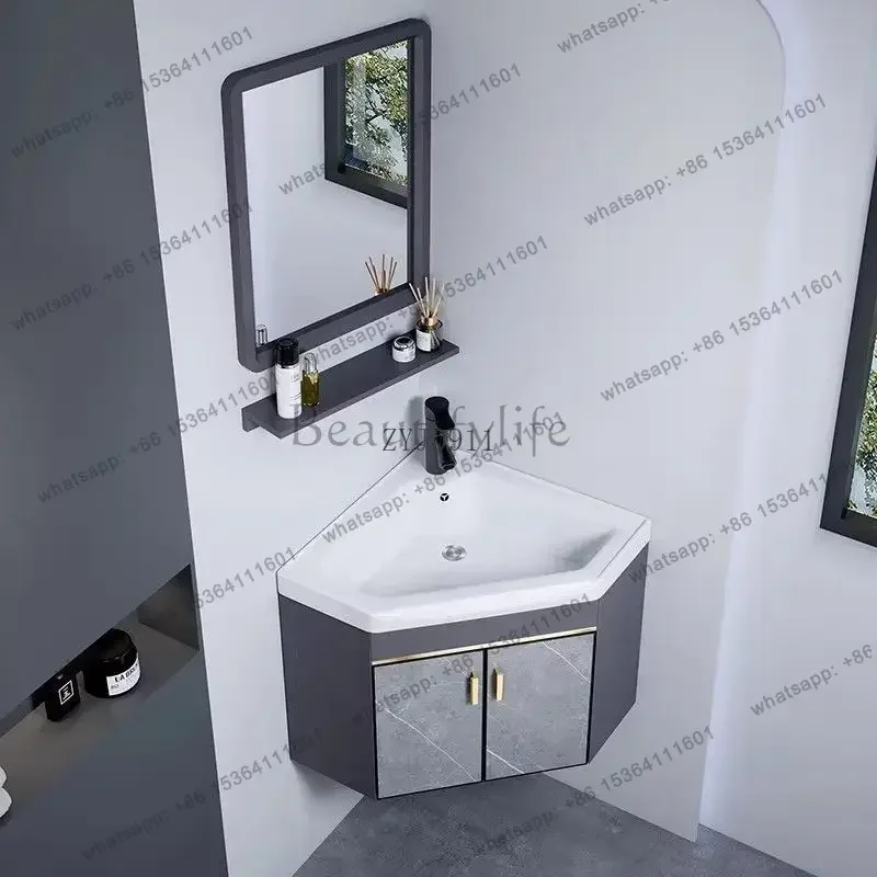 Triangle wall cabinet washbasin cabinet combination washbasin vanity
