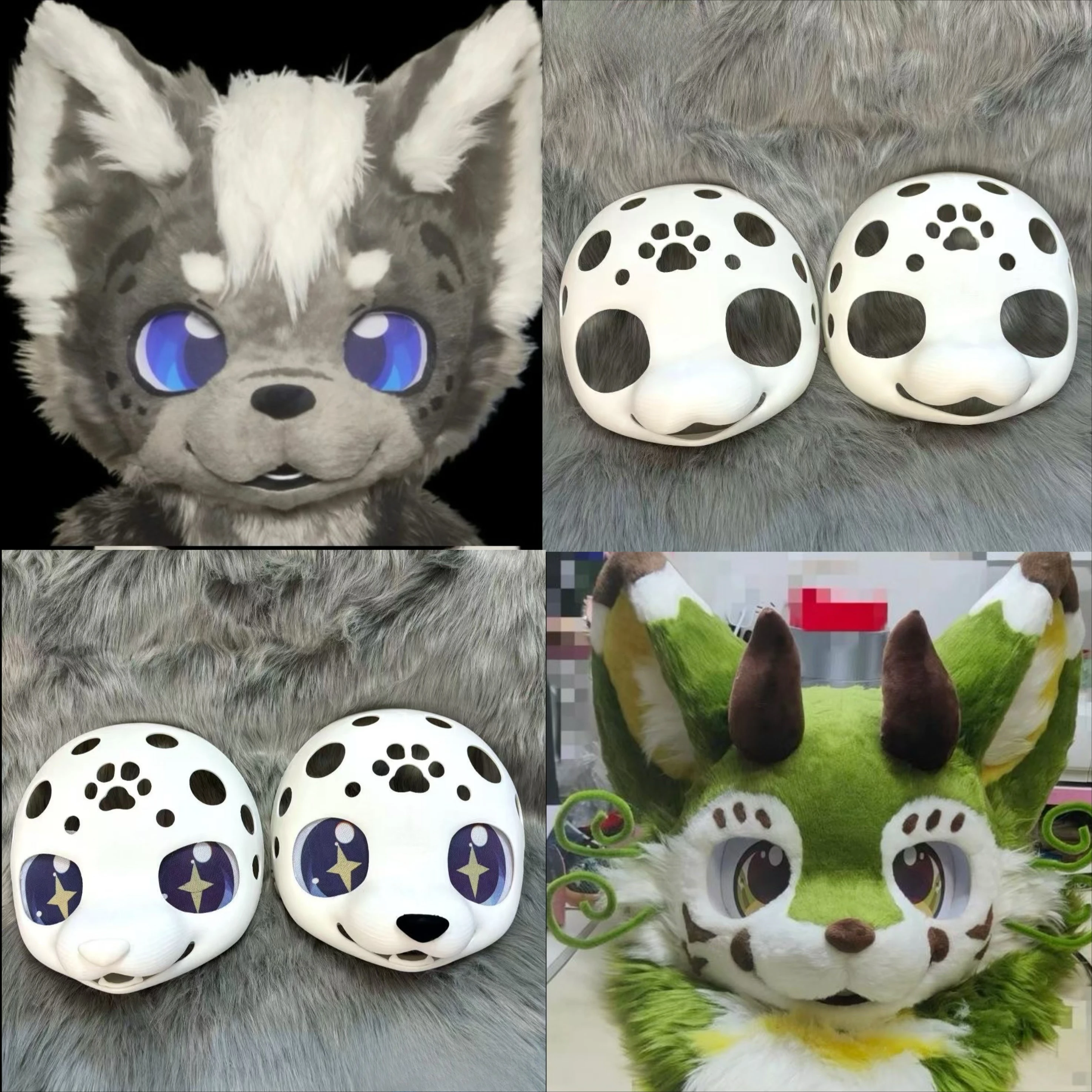 

Kemono Base Mask Canine Short Snout Cute Dog Furry Beast Cosplay 3D Printed Skull Anime Accessories Cosplay Props Fursuit