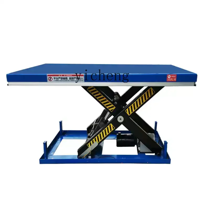 

ZK electric hydraulic lift fixed scissor lift platform heavy foundation pit loading and unloading