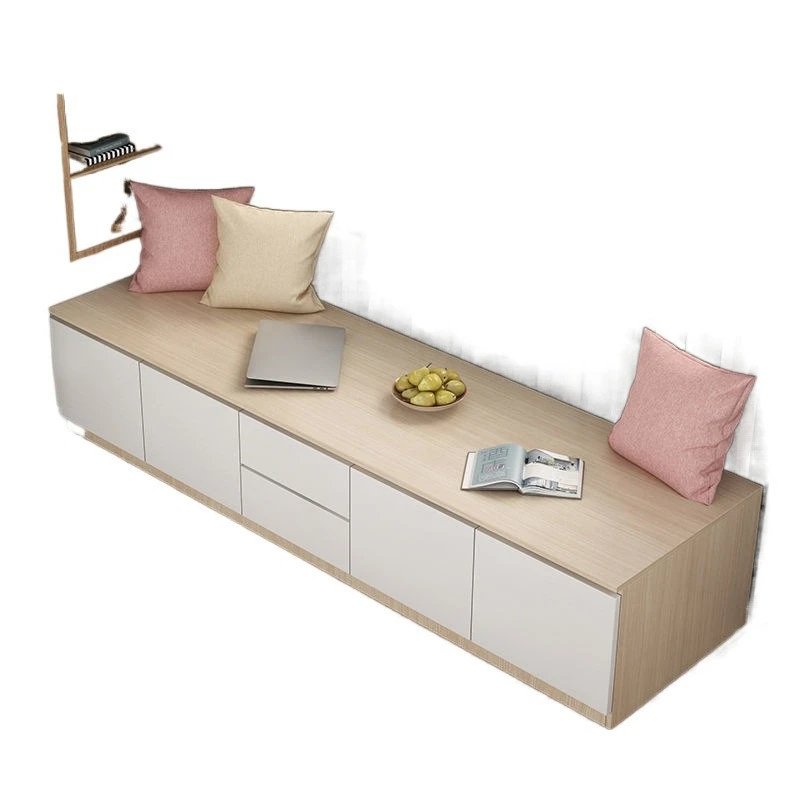 

Solid wood balcony locker, bay window can sit in long cabinet