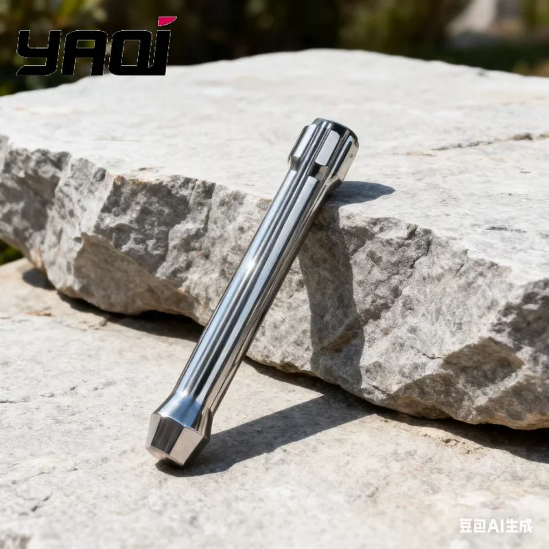 YAQI Tsuka 65g Men's Safety Razor Handle,303 Stainless Steel about 65g 86mm Tapered Polished Men's Travel Precision Shaving Tool