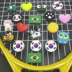 5/10 Pcs/Lot Tennis Vibration Dampeners Heart Shape Tennis Racket Anti Vibration Animal Tennis Racquet Damper Tennis Accessories