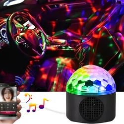 LED Magic Ball Light Car Atmosphere DJ Light Disco Light With BT Speaker Car Decor Lights LED Stage Lamp Birthday Christmas Part