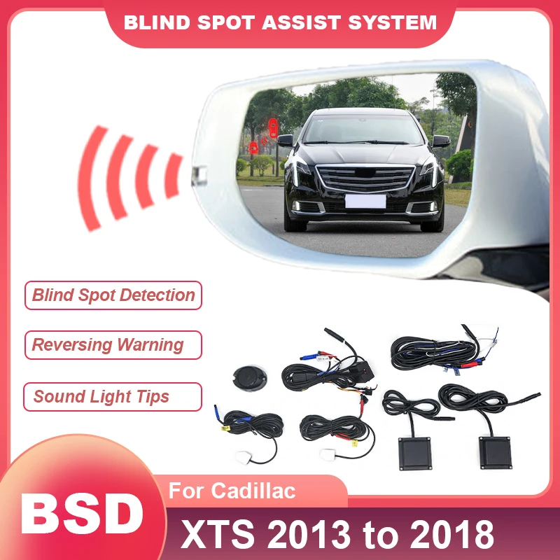 Car Blind Spot Detection System BSD BSA BSM Car Alarm 24GHZ Microwave Radar Lane Change Assist For Cadillac XTS 2013 to 2018