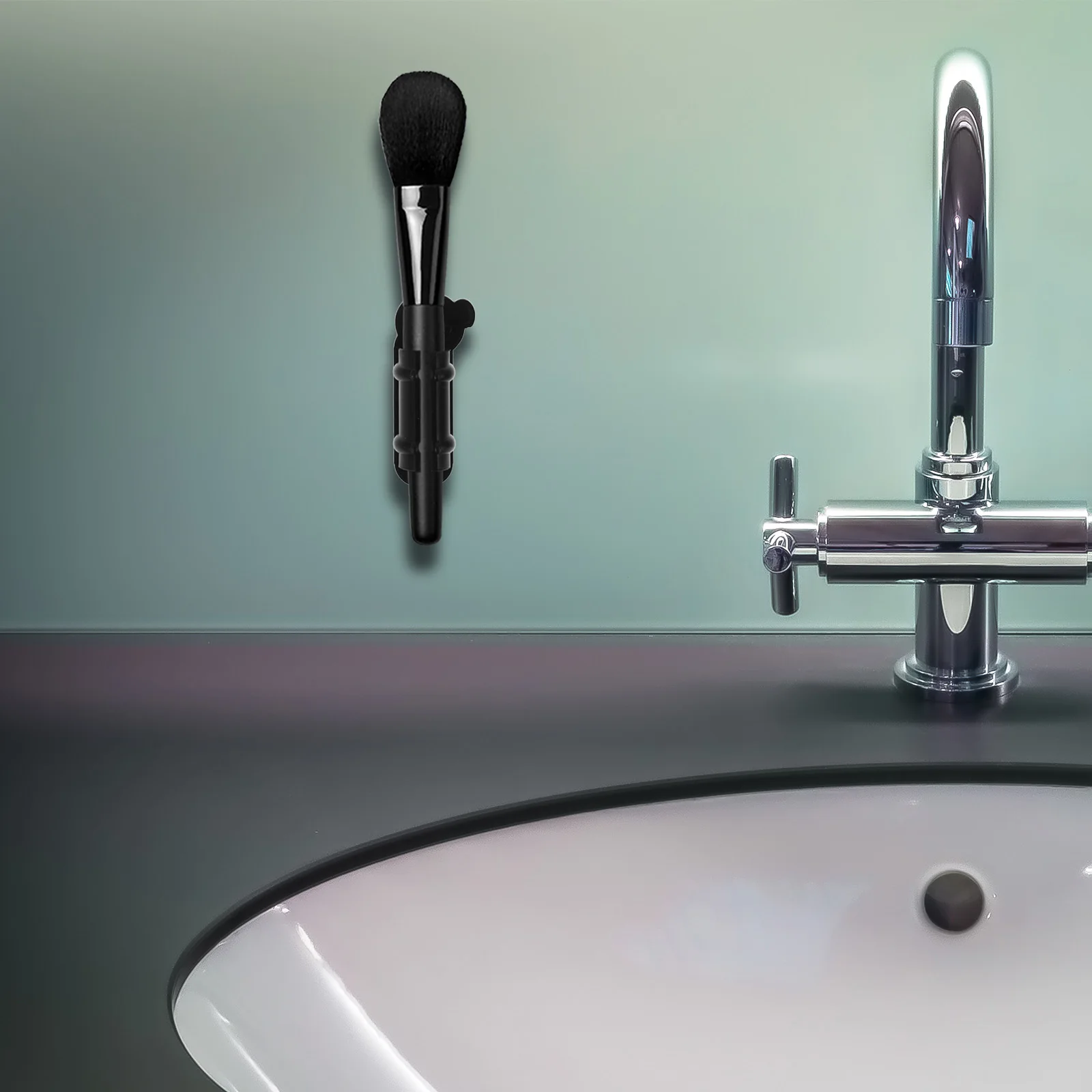 6 個のシリコンホルダークリップ小さなデスクマーカーホルダー壁取り付け粘着マーカークランプオフィス学校用自己粘着鉛筆