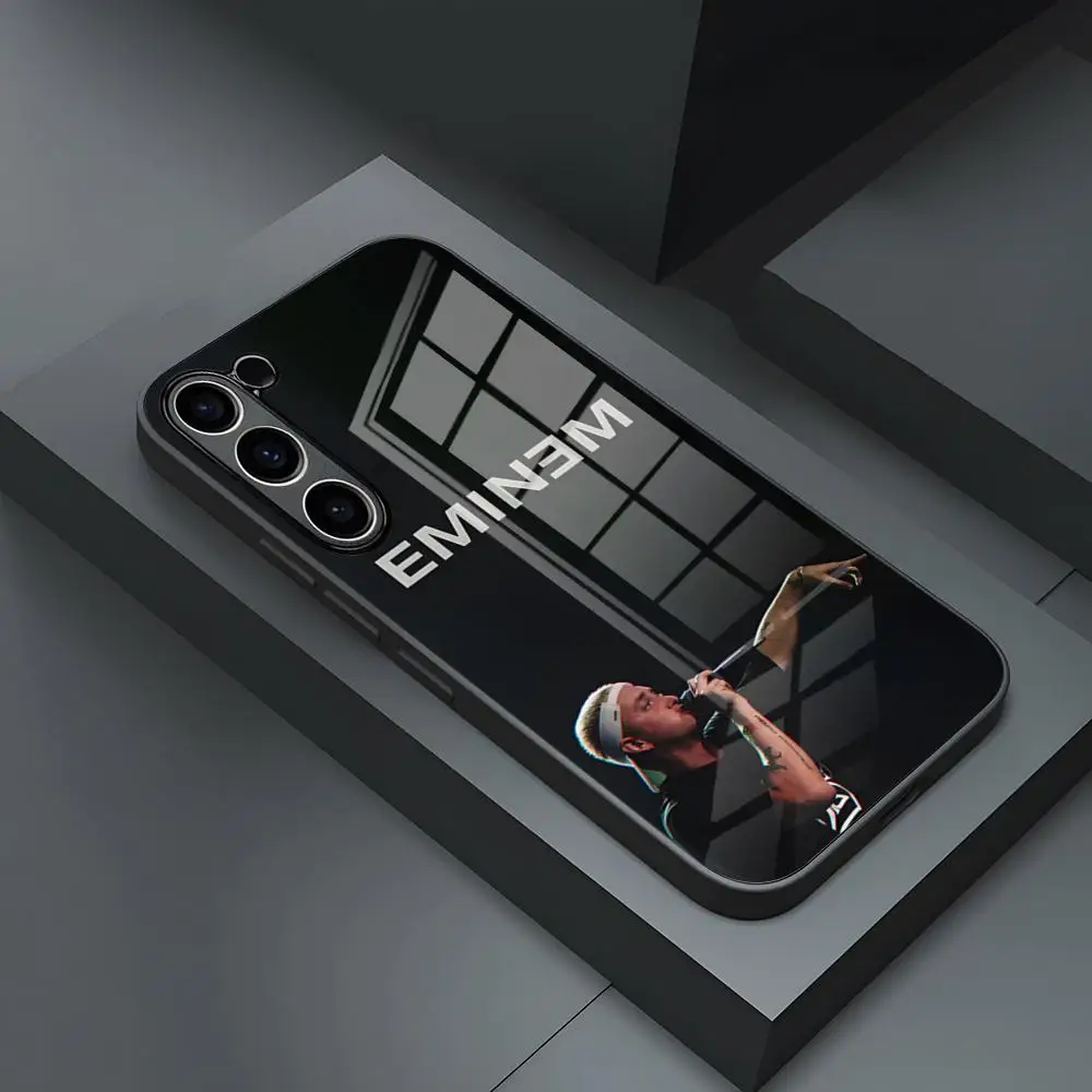 America Rapper Eminem Phone Case For S24 Ultra Samsung S23 Fe S22 S20 S21 Plus A16 A54 A34 A24 A53 Note 20 Glass Cover