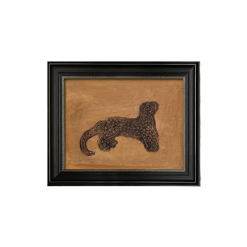 

meter box decoration 2024 new electric box distribution box blocking painting light luxury high sense golden leopard