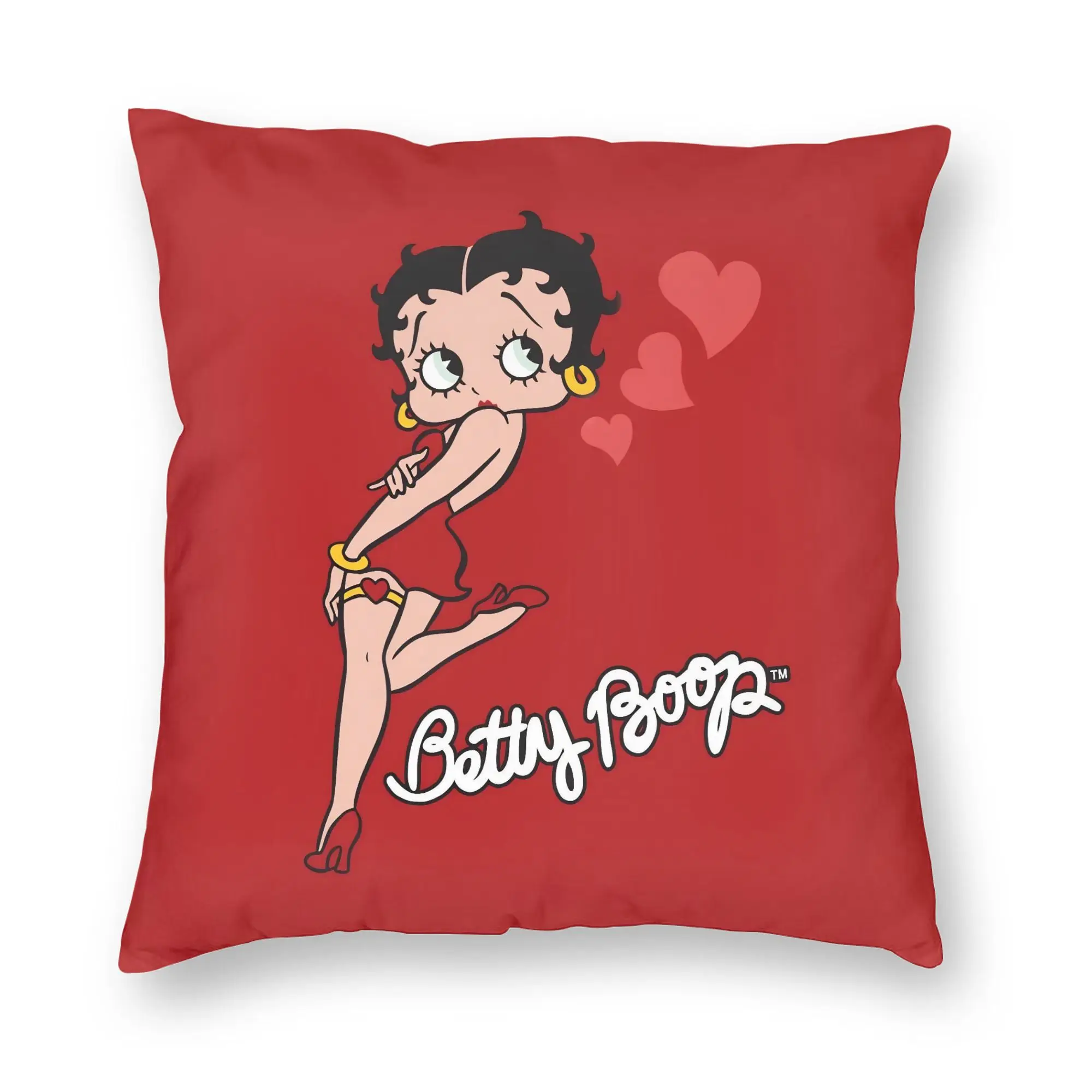 Anime B-Betty BoopS Pillowcase Printed Polyester Cushion Cover Decorative Cartoon Throw Pillow Case Cover Sofa Square 45*45cm