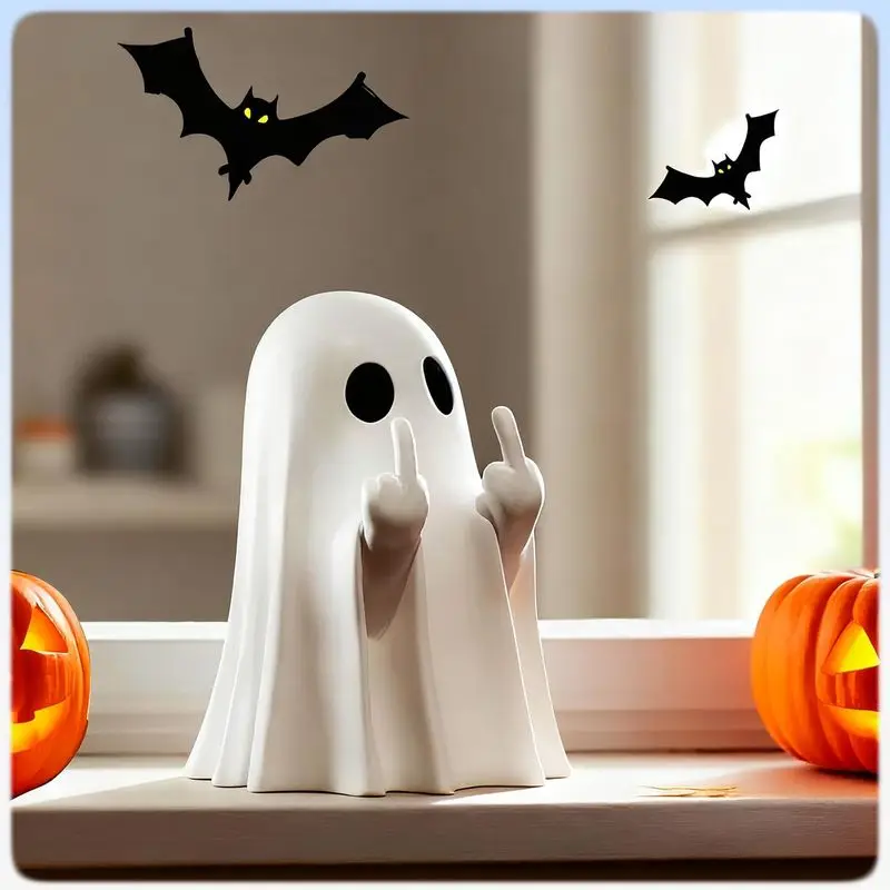 

8cm Halloween Little Ghost Creative Cute Ghost Ornament Ghostface Figurine Resine Festive Atmosphere Decorations Gift for Friend