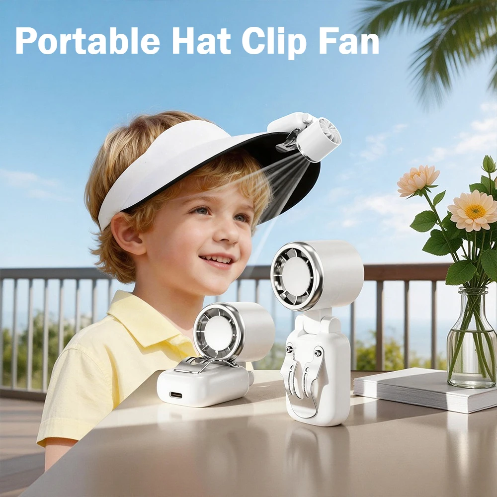 

Outdoor Foldable Portable Handheld Fan Mini Cooling Rechargeable 1200mAh 3 Speed Free Control High Speed Turbo Fan