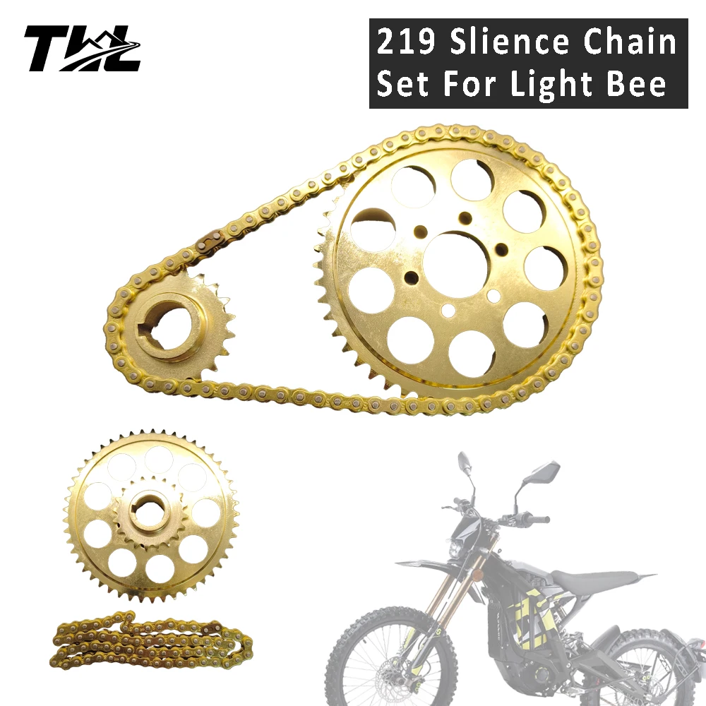 Silent Sprocket First-level Transmission Chain Gear Set for Surron Light Bee Motorcycles Electric Bike 219 Chain Primary Drive