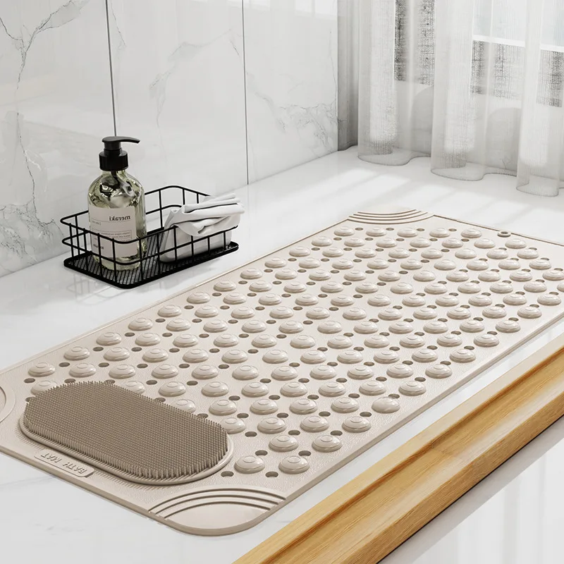 80X120CM Non Slip Bath Mat Waterproof Shower Floor Mat for Bathroom Kids Anti Fall Home Toilet