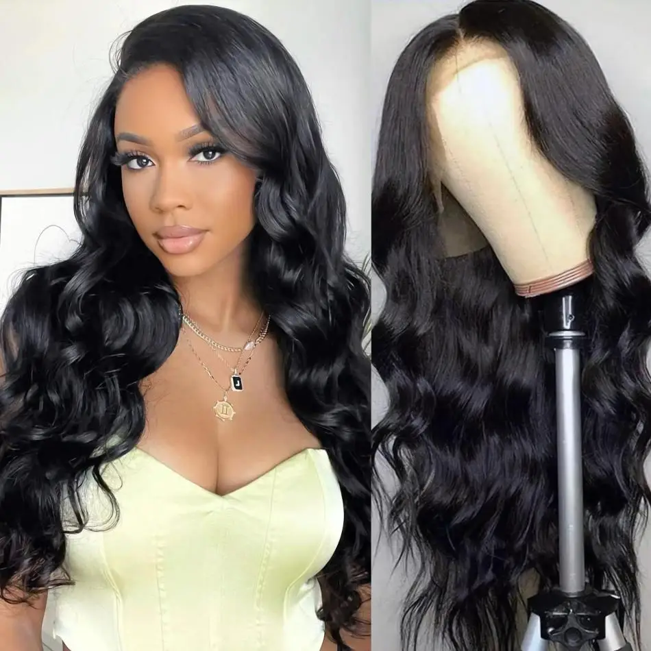 

Body wave human hair wigs 13x6 HD lace front wig Transparent Frontal 100% Human Hair Brazilian Wigs 40 Inch For Women Choice