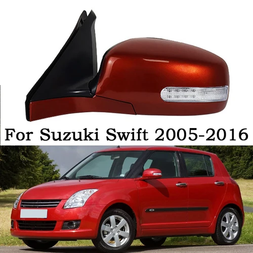 Imagen 1 del producto Para Suzuki Swift 2005 2006 2007 2008 2009-2016 espejo retrovisor lateral ajuste de espejo plegable Manual espejo retrovisor exterior