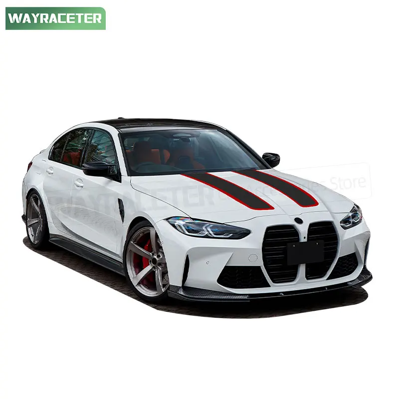 طبعة المنافسة م الأداء ملصق مائي غطاء المحرك بونيه هود جذع الجسم سيارة ملصق لسيارات BMW M3 2025 G80 سيدان CS 2024 2023
