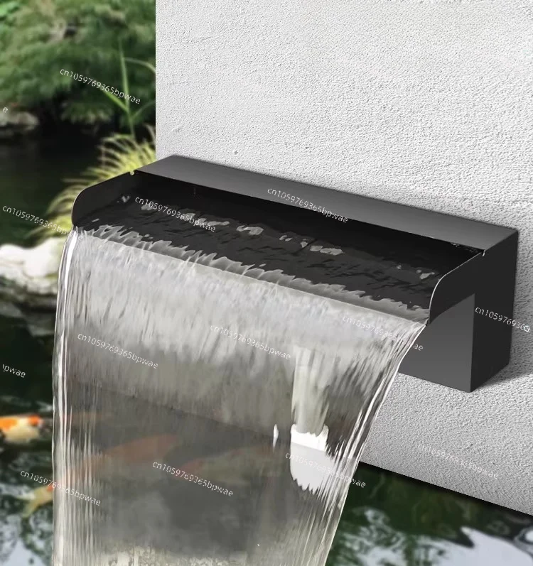 Stainless Steel Waterfall Spout Water Wall, Water Curtain, Water Feature Wall Decoration, Landscape Fish Pond, Garden, Courtyard