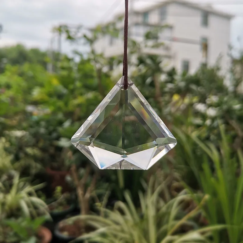 K9 Diamond Crystals Prism Faceted Chandelier Parts Shinning Suncatcher Rainbow Hanging Glass Pendant Home Garden Sun Catcher