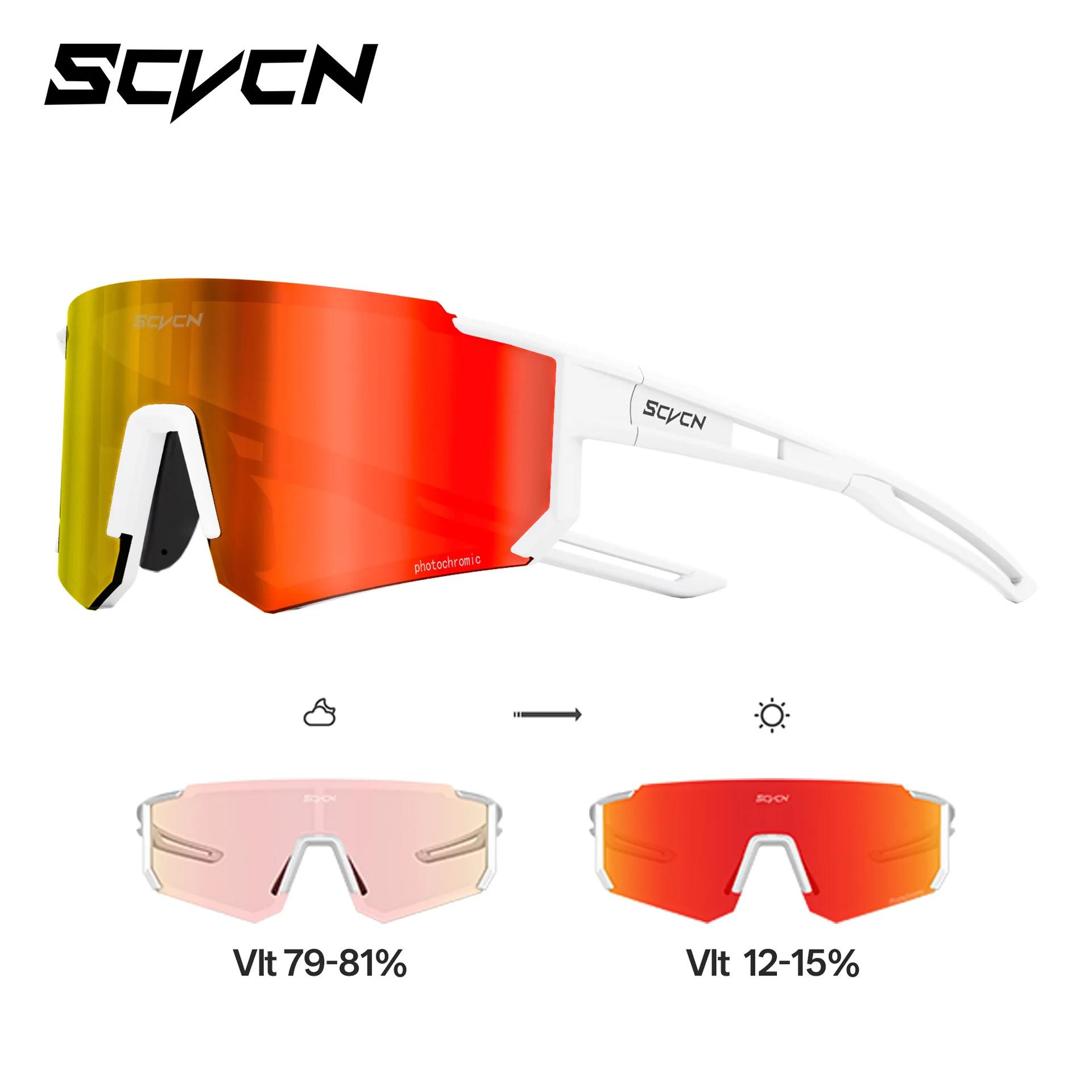 

SCVCN Cycling Sunglasses Bike Mountain Driving Glasses Outdoor Sports Hiking Glasses Men's Glasses for Leisure Sunglasses
