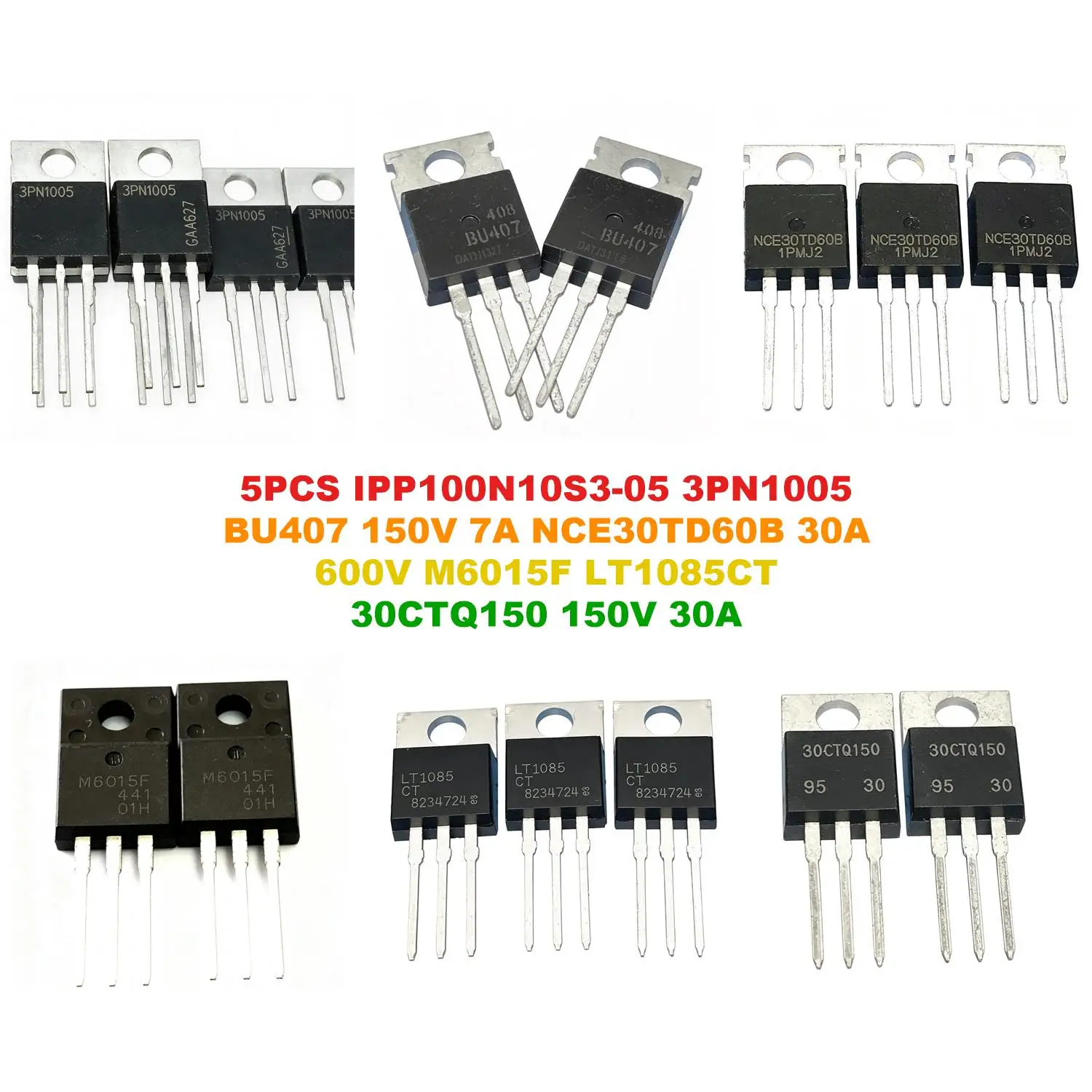IPP100N10S3-05 3PN1005 BU407 150V 7A NCE30TD60B 30A 600V M6015F LT1085CT 30CTQ150 150V 30A