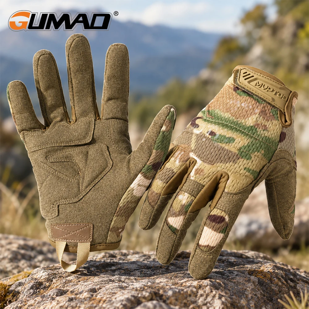Outdoor Hunting Gloves Touch Screen Shock-proof Tactical Sports Cycling Shooting Paintball Hiking Camping Fishing Non-Slip Gear