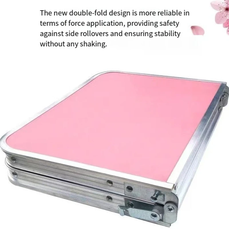 60X40cm Foldable Aluminum Table Portable Mini Camping Desk Laptop Bed Stand Children Writing Small Fold Up Table For Picnic Home