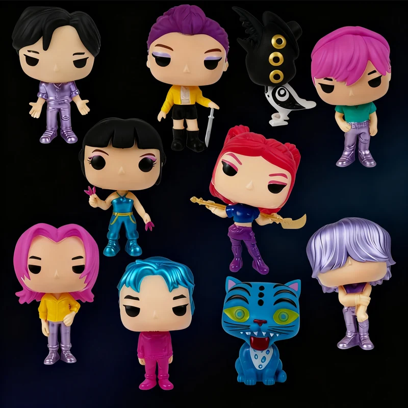 

10pcs Kpop Demon Hunters Figure Pvc Model Anime Figurine Collection Statue Desk Decoration Dolls Children Toys Halloween Gifts