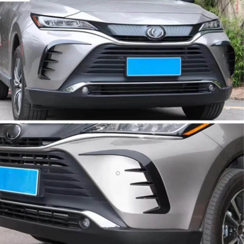Frente luz de nevoeiro lâmpada sobrancelha pálpebra faca decoração listras capa guarnição apto para toyota harrier/vencia 2021 - 2024 acessórios
