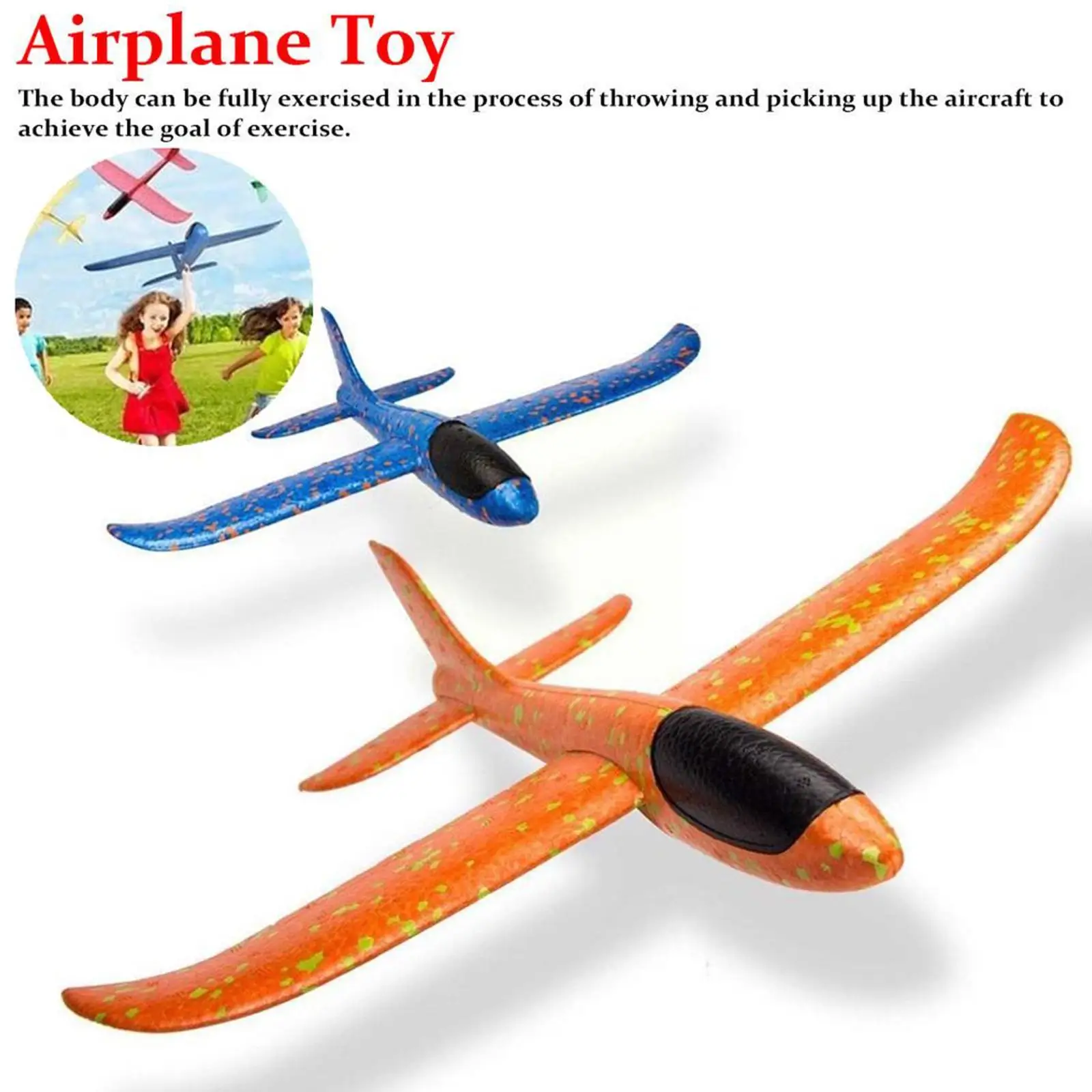 38cm EPP Foam Airplane Launch Fly DIY Aircraft Model Throwing Educational Outdoor Children\'s Airplane Fun Hand Toys Toys U6C8